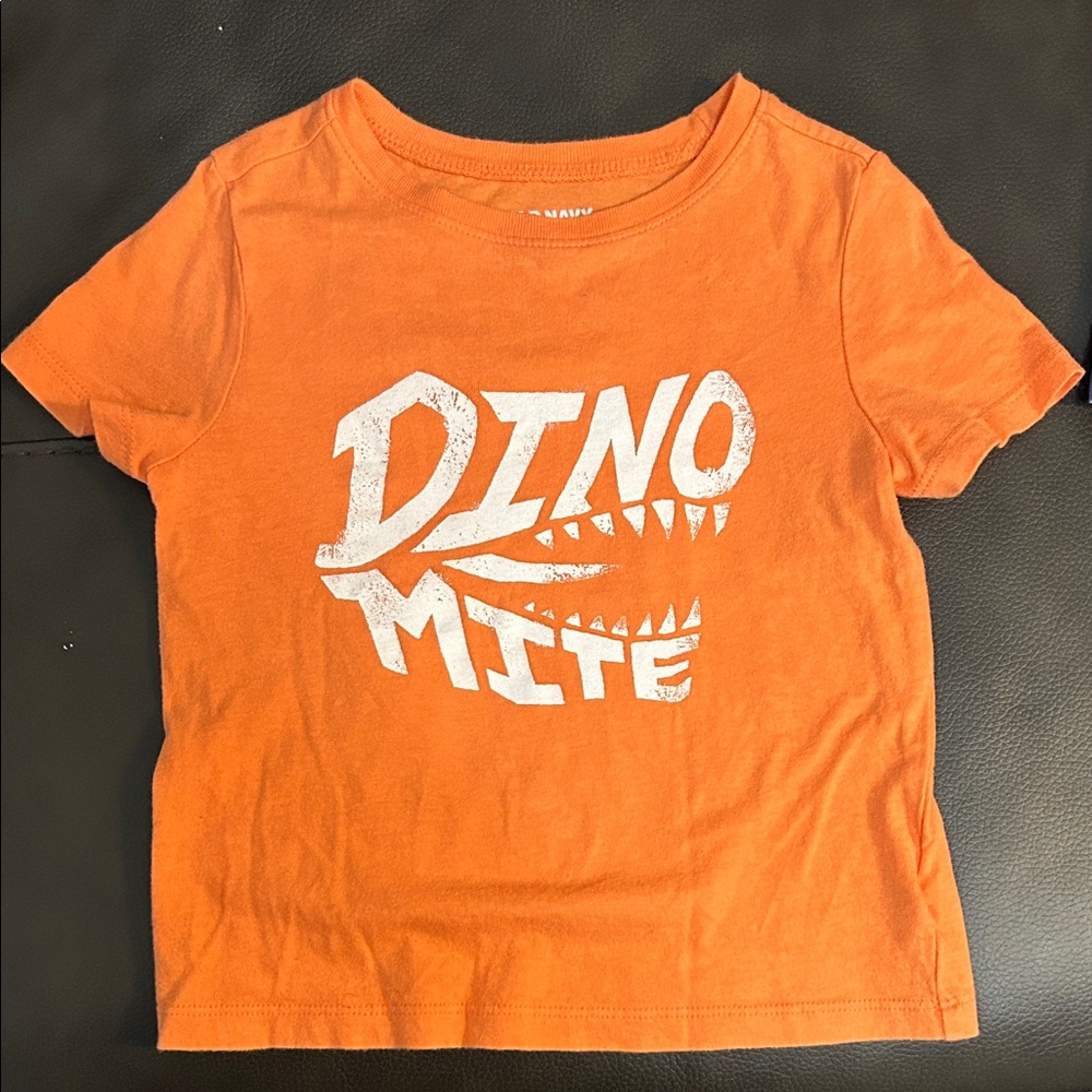 Old Navy Orange Dino-Mite Kids Tee